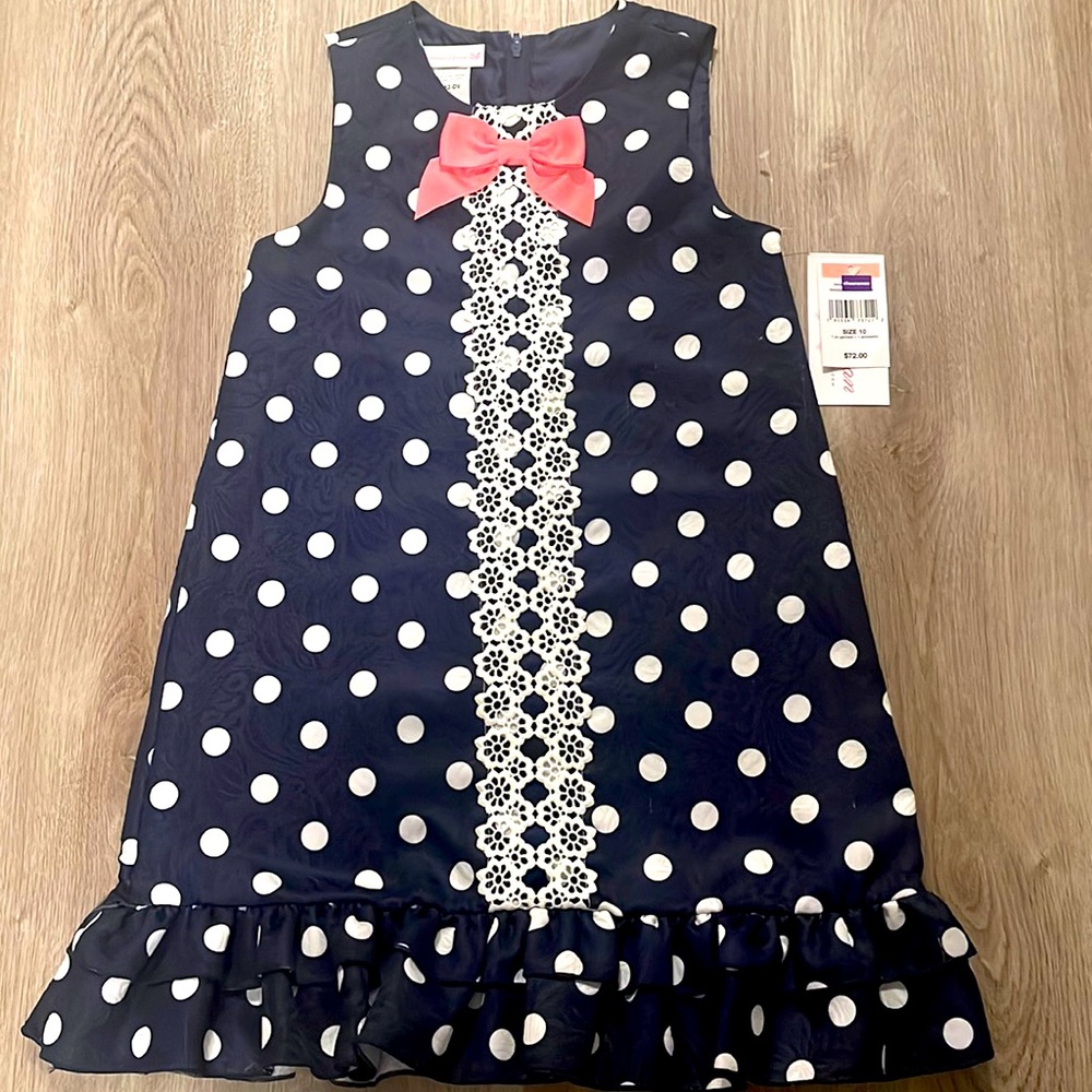 NWT | Bonnie Jean polka Dot Dress | Size 10 - Picture 1 of 7
